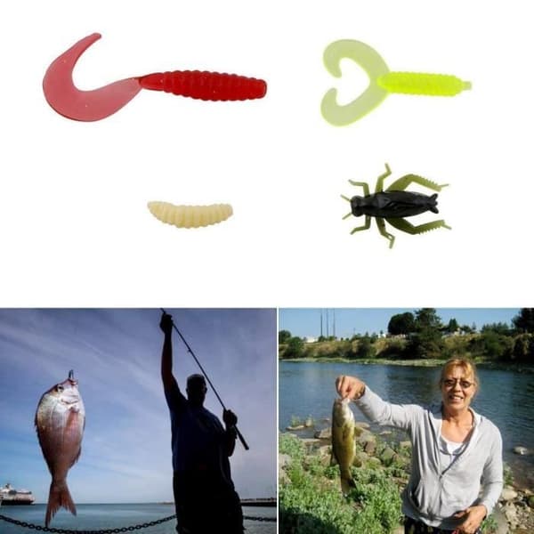 Fiskedragssats, plastmaskar, minnow, poppar, beten, mjuka fiskejiggar Fiskekrokar - Portabelt fiskebetssats