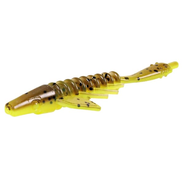 Pigster Gecko, 8,5cm, 2,5g - Brown Chartreuse Flake - 4pcs