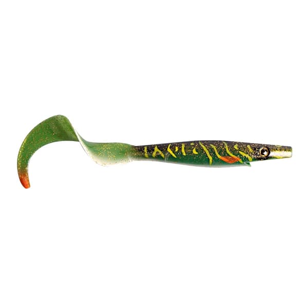 Pig Tail Jr, 23cm, 37g - Green Motoroil Pike UV - 2pcs