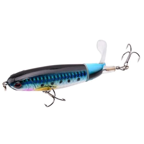 8st Whopper Plopper 11Cm 15G Flytande Popper Fiskedrag Artificiell hårdbete Wobbler Spinning Fiskesvans Tackle 3D