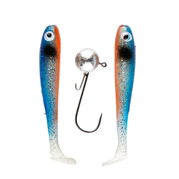 IFISH The Demon Shad 7cm, 2-pack including Jig Head - Ghost Blue
