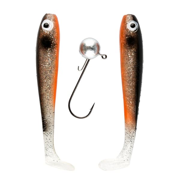 IFISH The Demon Shad 10cm, 2-pack inkl. Jiggskalle - Silver Sally