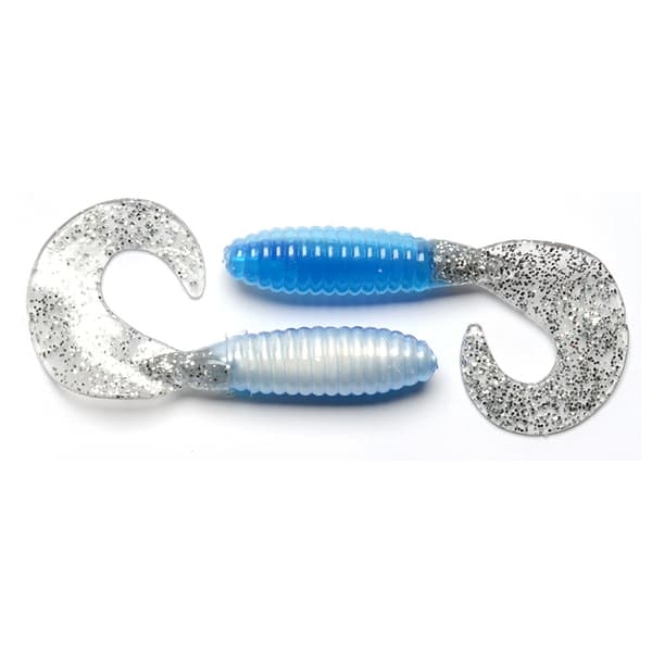 Big Bite Baits Fat Grub Blue-n-Silver 8 cm, 10-pack