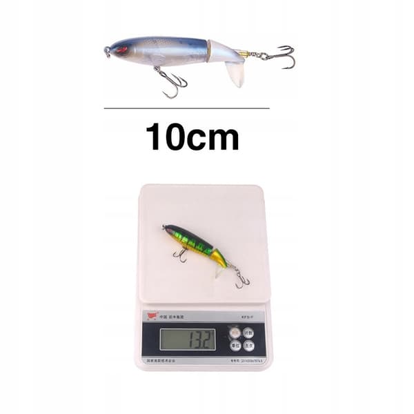 Agn Popper Flopper Wobbler til gedde, malle, gedde, sandart 06 10 cm