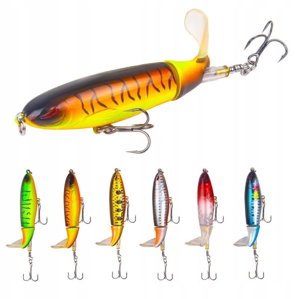 Agn Popper Flopper Wobbler til gedde, malle, gedde, sandart 06 10 cm