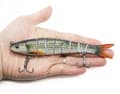 Miniatyrbillede 6 af 6: Wobbler PIKE ZANDER Jointed F144 GULD-SØLV