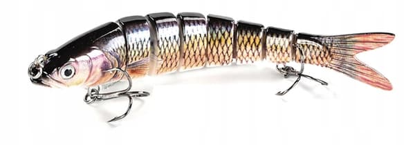 Wobbler PIKE ZANDER Jointed F144 GULD-SØLV