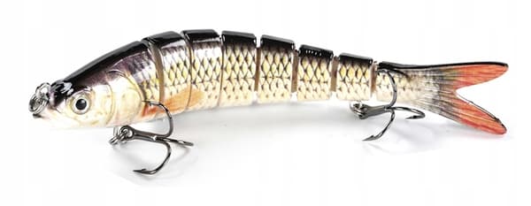 Wobbler PIKE ZANDER Jointed 8 sektioner F144 GOLD