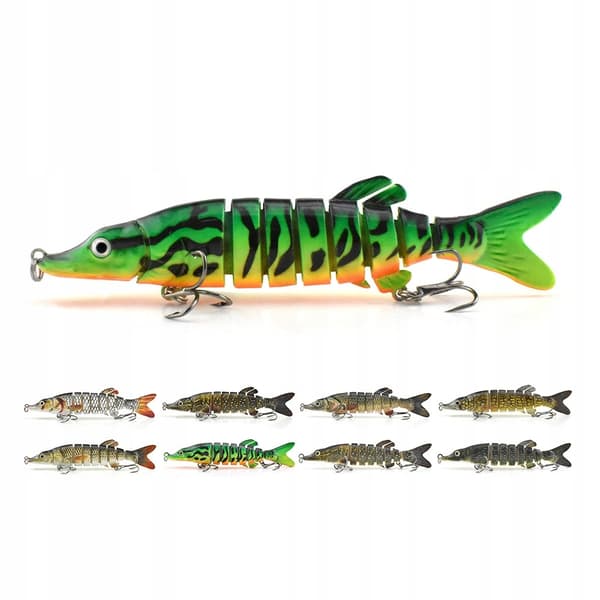 Wobbler FISKEBETE GÄDDA GÖS MAL Trasig 8-segment 9cm 7g