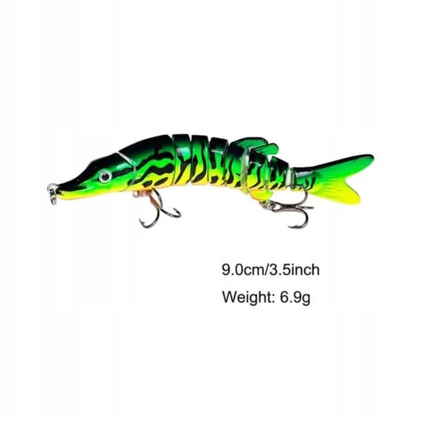 Wobbler FISKEBETE GÄDDA GÖS MAL Trasig 8-segment 9cm 7g