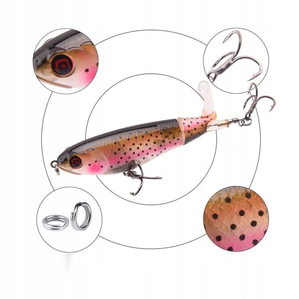 Wobbler FISKEAGOD GEDDE MALLEBALL Popper Flopper Whopper XL 10cm 17g