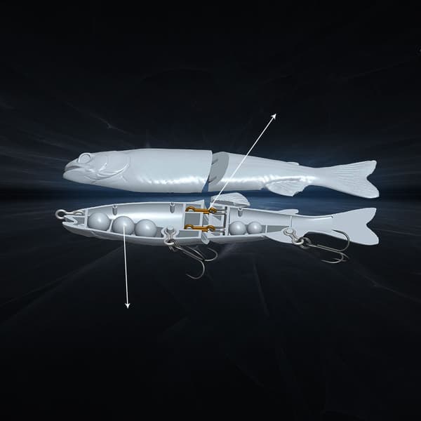 Vaappu KALASTUSSYÖTTI HAUKI KUHA MONNIT Imitaatiot SÄRKÄ XXXL 68g 18.5cm
