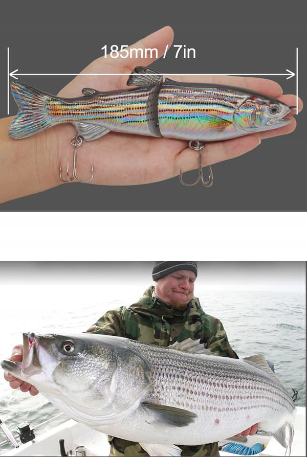 Vaappu KALASTUSSYÖTTI HAUKKI KUHA MONNIT Jäljittelee TAIMEN XXXL 68g 18.5cm