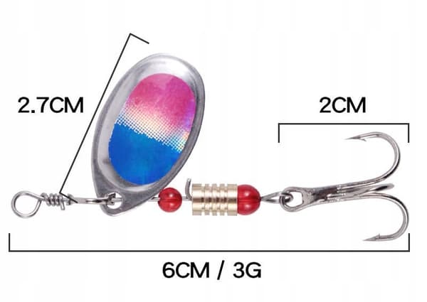 16-osainen setti lusikkasyöttipala kuha ahven 6cm 3g +järjestelijä