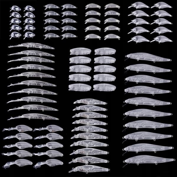 90-osainen BODY Wobbler HAUKKI KUHA AHVEN Tee-se-itse MAALAUSSETTI XXXL