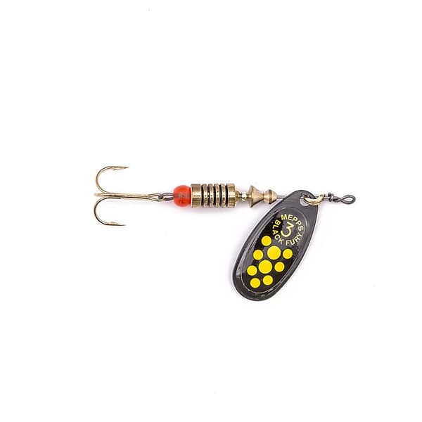 Mepps Black FURY Spinner MUSTA/KELTAINEN NRO 3 |30441003