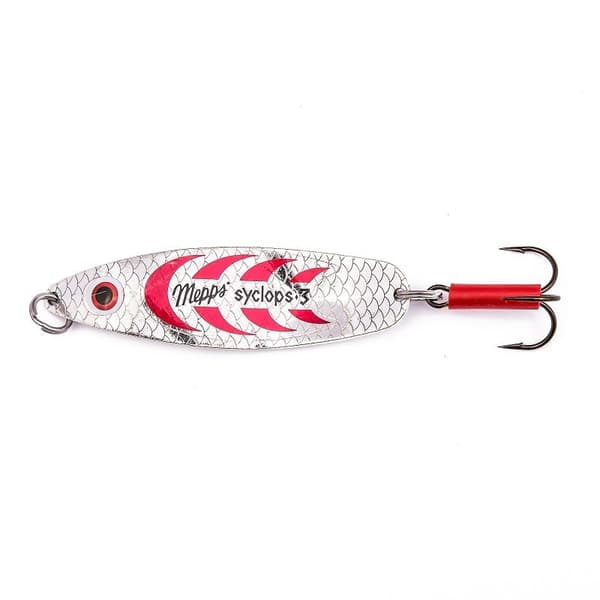 Mepps Syclops Spinner HOPEA/PUNAINEN NRO. 3/26G |30927026