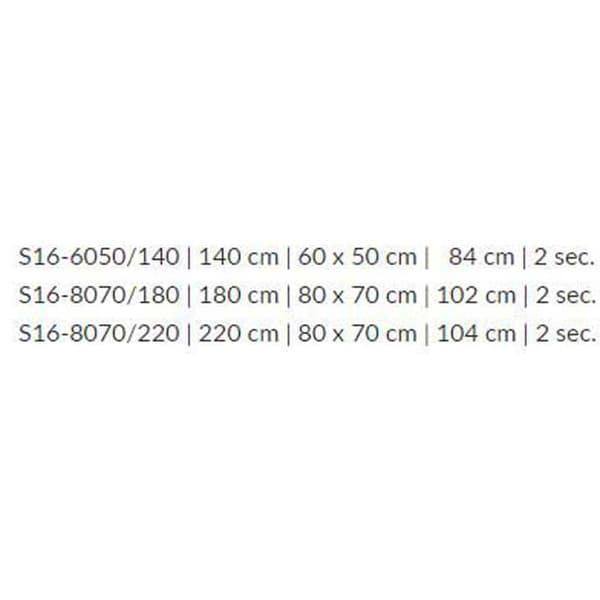 Mikado Landingsnet S16-8070 Sort 220 cm