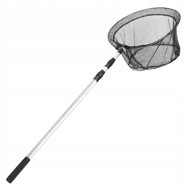Fiskelandingsnet langt aluminium teleskopisk rundt 210x40 cm