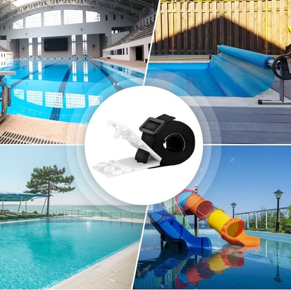 Set de 8 Sangles de Maintien pour Film de Piscine | Sangles et Clips de Fixation pour Les enrouleurs | Tilbehør
