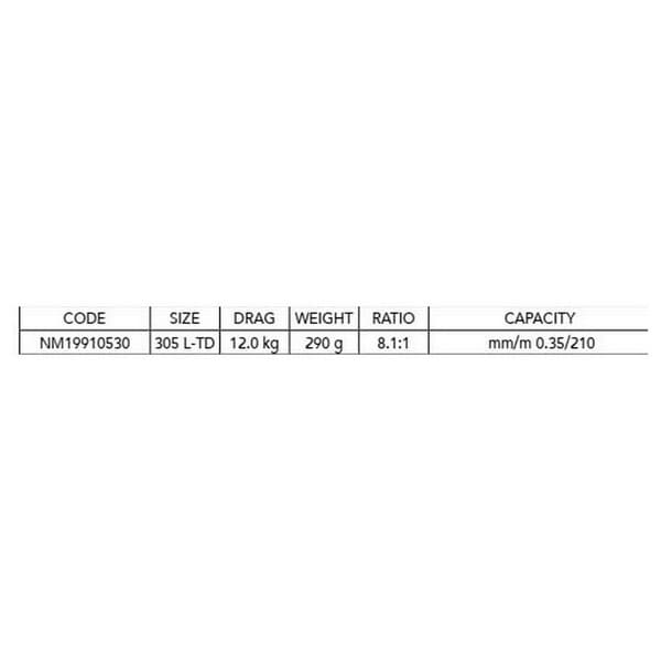 Nomura Baitcasting Reel Tractor Silver Ratio: 8.1:1