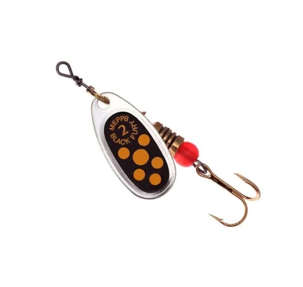 Spinner BLACK FURY-2 4,5g silver/gula prickar
