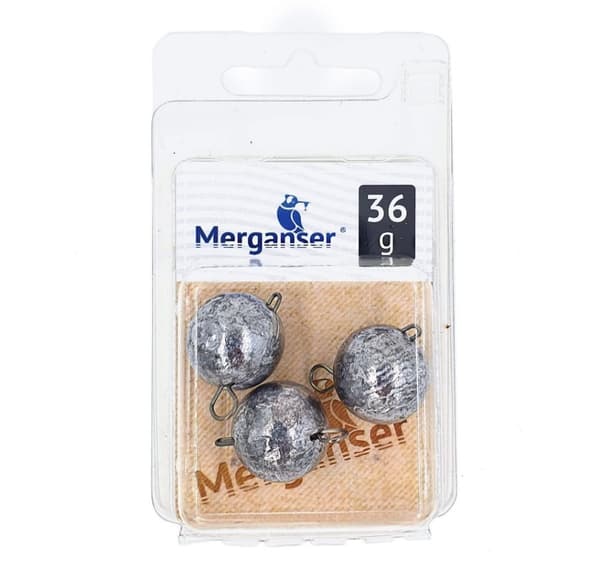 Jigsink RB, 28 g, umalt, 3 stk, Merganser