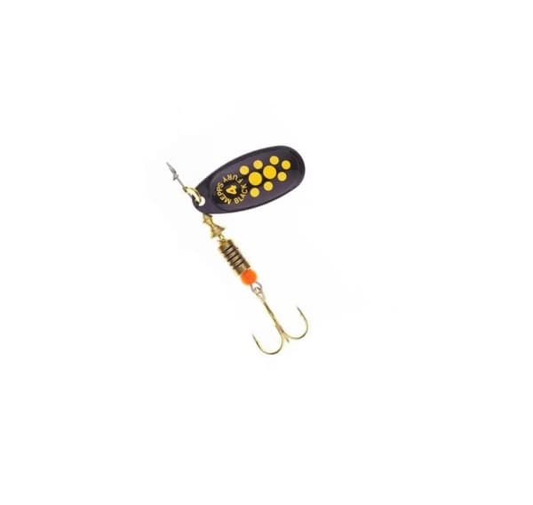Spinner MEPPS BLACK FURY-4 8,0g svarte/gule prikker