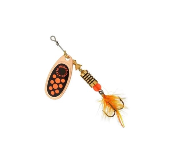 Mepps BLACK FURY MOUCHE-3 6,5g kupari/oranssi pisteet