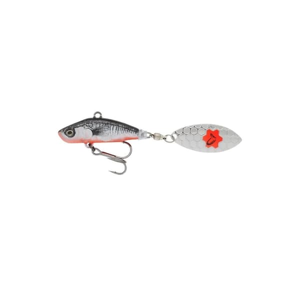 SavageGear 3D Sticklebait Tailspin 8cm/18g/2-6m Svart Röd