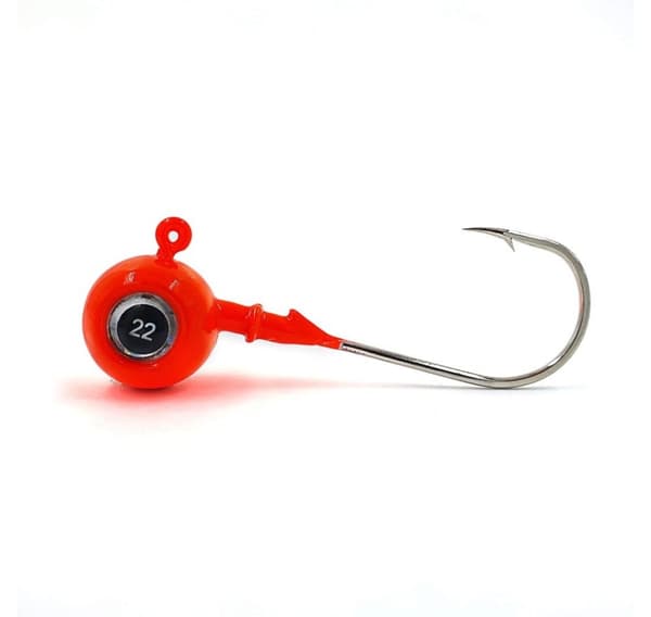 Merganser Jig Head, 3D Eyes, 6 g, red, Hooked by Gamakatsu  5/0, 2 pcs