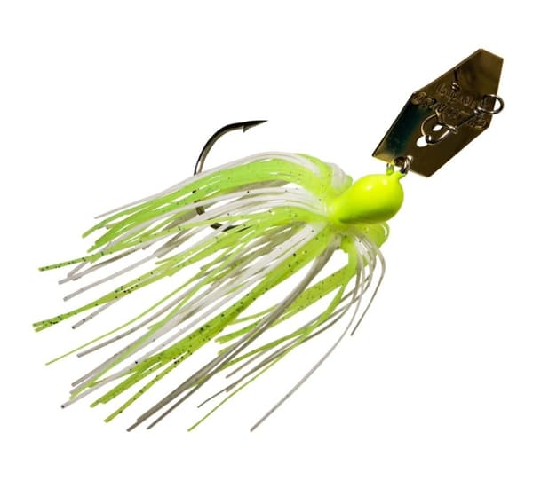 Chatterbait Original 1/4 oz/7g Chartreuse/White/Gold Blade