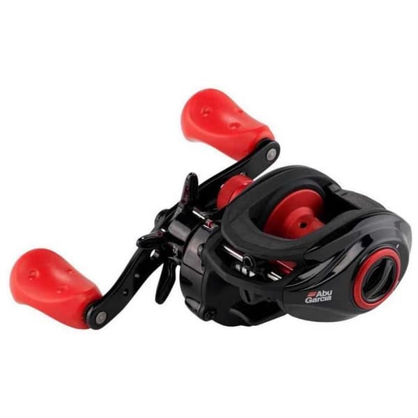 Abu Garcia Max X Spinnfiskerulle Profil Låg för rovfiske, gädda, abborr och gös Röd och Svart