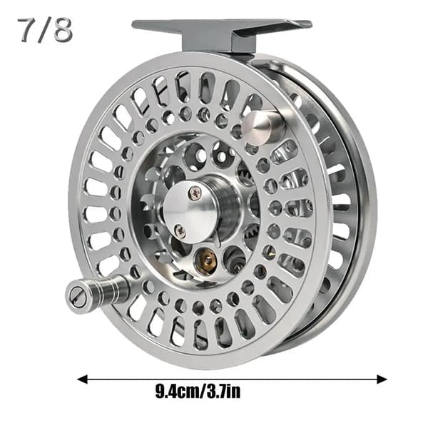 Flugfiskerulle, hållbart nylonmaterial, mångsidig för surf- och flugfiske,9,4 cm