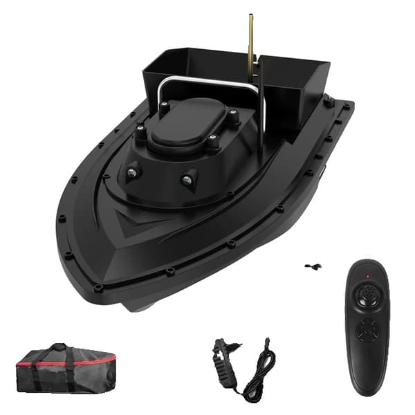 Fiskeagn Båd, Trådløs Fjernbetjening, 3kg Belastning, Sort NO GPS 5200mah