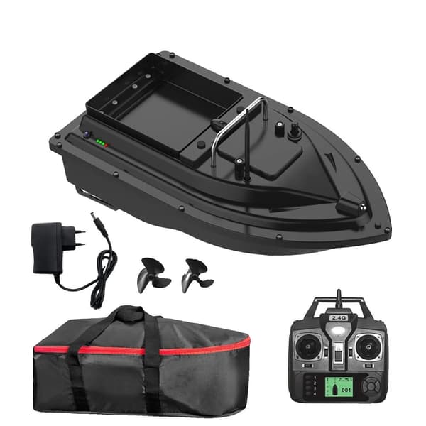 Fjärrstyrd Fiskebåtsbete, Avancerad GPS-navigering, Hög Lastkapacitet,Svart 10000mAh Black 10000mAh