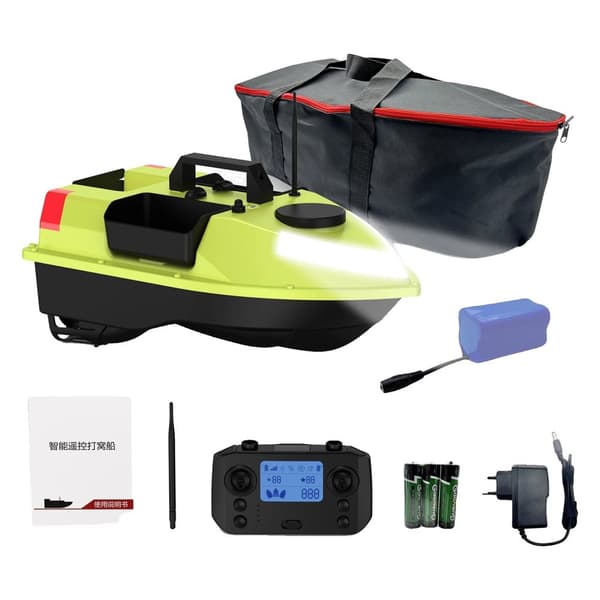 Fjernstyret Fiskebåd med Agn, GPS-funktionalitet, 600m Kontrolområde,D20 GPS 5200mah D20 GPS 12000mah