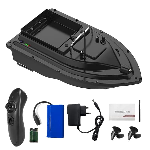 Fjernstyret Fiskebait Båd, 4,4 lb Lastkapacitet, 430-540 Yard Kontrolområde,D16 12000mAh uden GPS