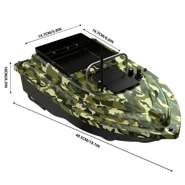 Langaton syöttivene, suuri syöttisäiliö, 400-500 m etäisyysohjaus,Noin 12000mAh