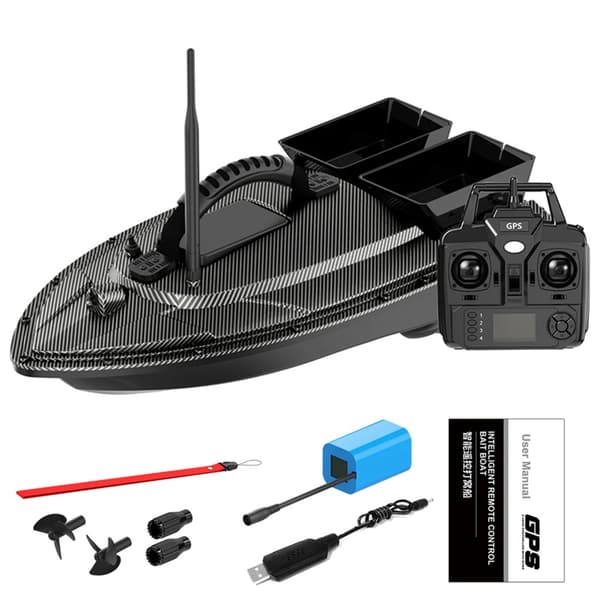 Fjernstyret Fiskebait Båd, 500m GPS Rækkevidde, 1,5kg Belastningskapacitet,V070 12000mAh