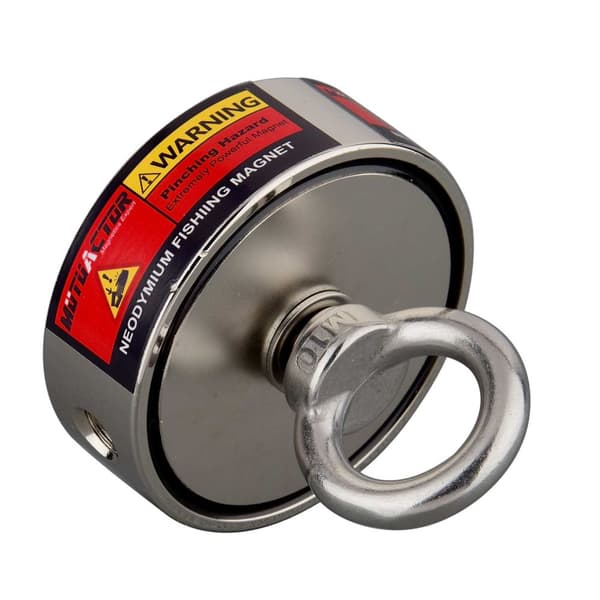 Neodymium Fiskemagnet, 660 lb Vertikalt Dragkraft, Hållbar Stålskal,Endast magnet, 300KG Två sidor