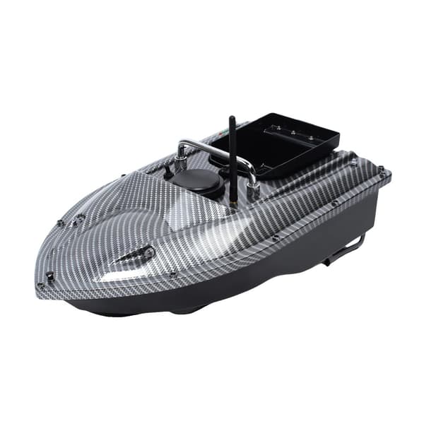 Fiskebaitbåd, 500m fjernbetjeningsafstand, 1,5kg belastningskapacitet, LED natlys,Sort