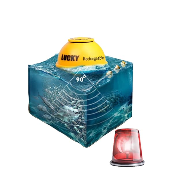 Trådløs Sonar Fiskefinder, Genopladelig, 90° Detektionsområde,EU