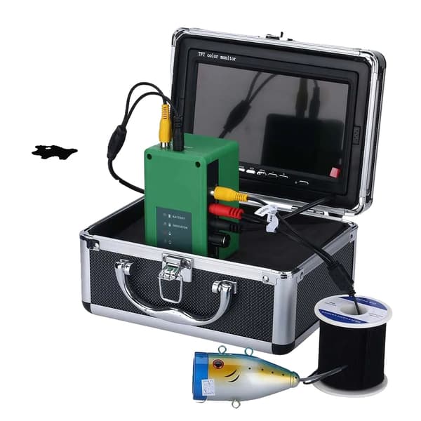 Undervattensfiskekamera, 7" TFT-skärm, 1000TVL, 15m/30m kabel, IP68-vattentät,30M Med DVR