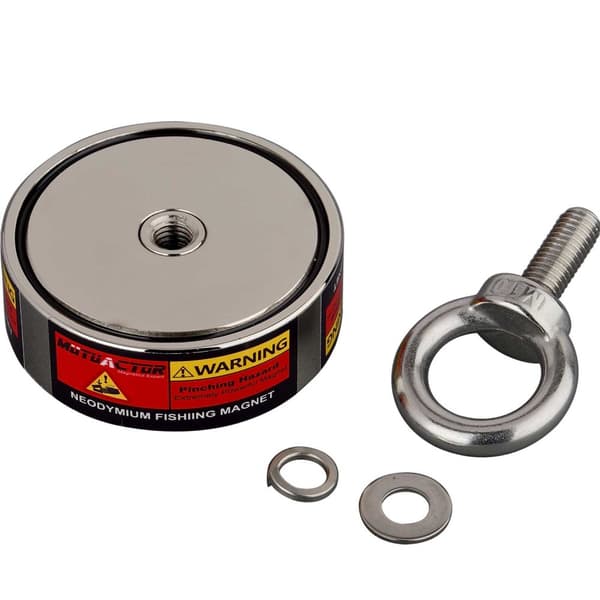 Neodymium Fiskemagnet, 660 lb Vertikalt Dragkraft, Hållbar Stålskal,Endast magnet, 300KG Två sidor