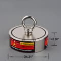 Miniatyrbillede 3 af 4: Fiskemagnet sæt, jumbo størrelse, 2400lbs samlet trækkraft,1000LBS To sider, magnetisk trækstyrke