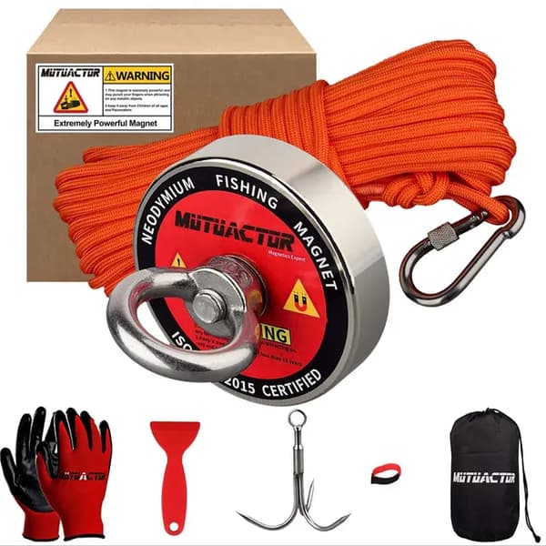 Genopretningsmagnet sæt, 400lb Trækkraft, Holdbar Reb, 400LBS ROPE Claw, Lodret trækkraft