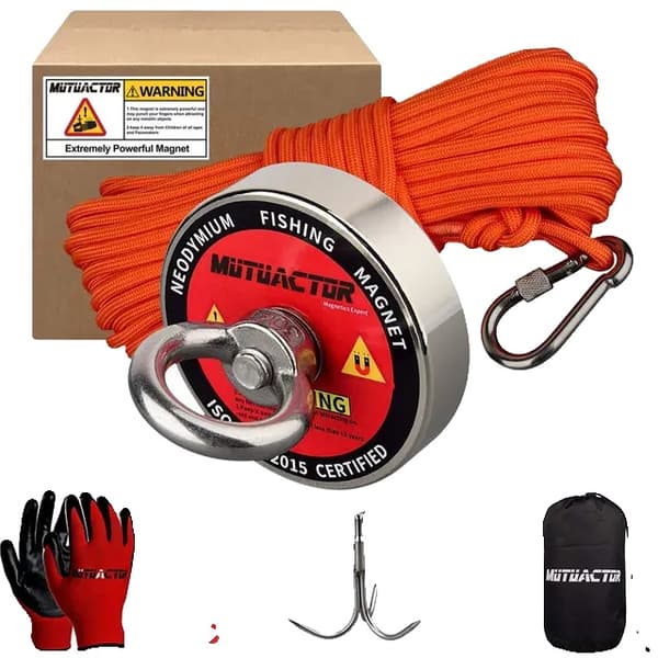 Genopretningsmagnet sæt, 400lb Trækkraft, Holdbar Reb, 400LBS ROPE Claw, Lodret trækkraft