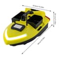 Miniatyrbillede 2 af 4: Fjernstyret Fiskebåd, 12000mAh Batteri, Dobbelt Motorer, Automatisk Rute Korrigering,Gul