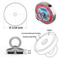 Miniatyrbild 2 av 4: Kraftfull magnet, 400KG vertikalkraft, neodymiummaterial, korrosionsbeständig,Röd, Vertikal dragkraft